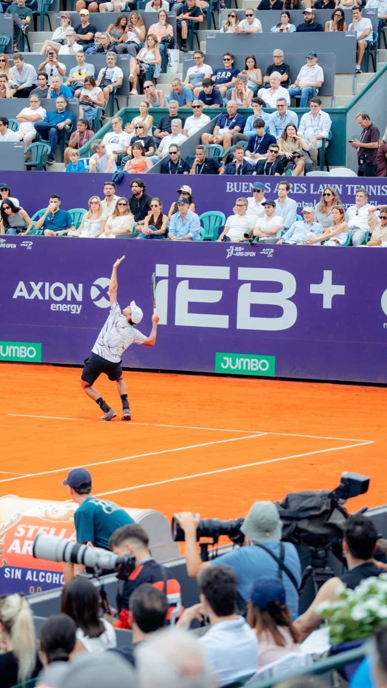 Vista de una cancha durante el Argentina Open